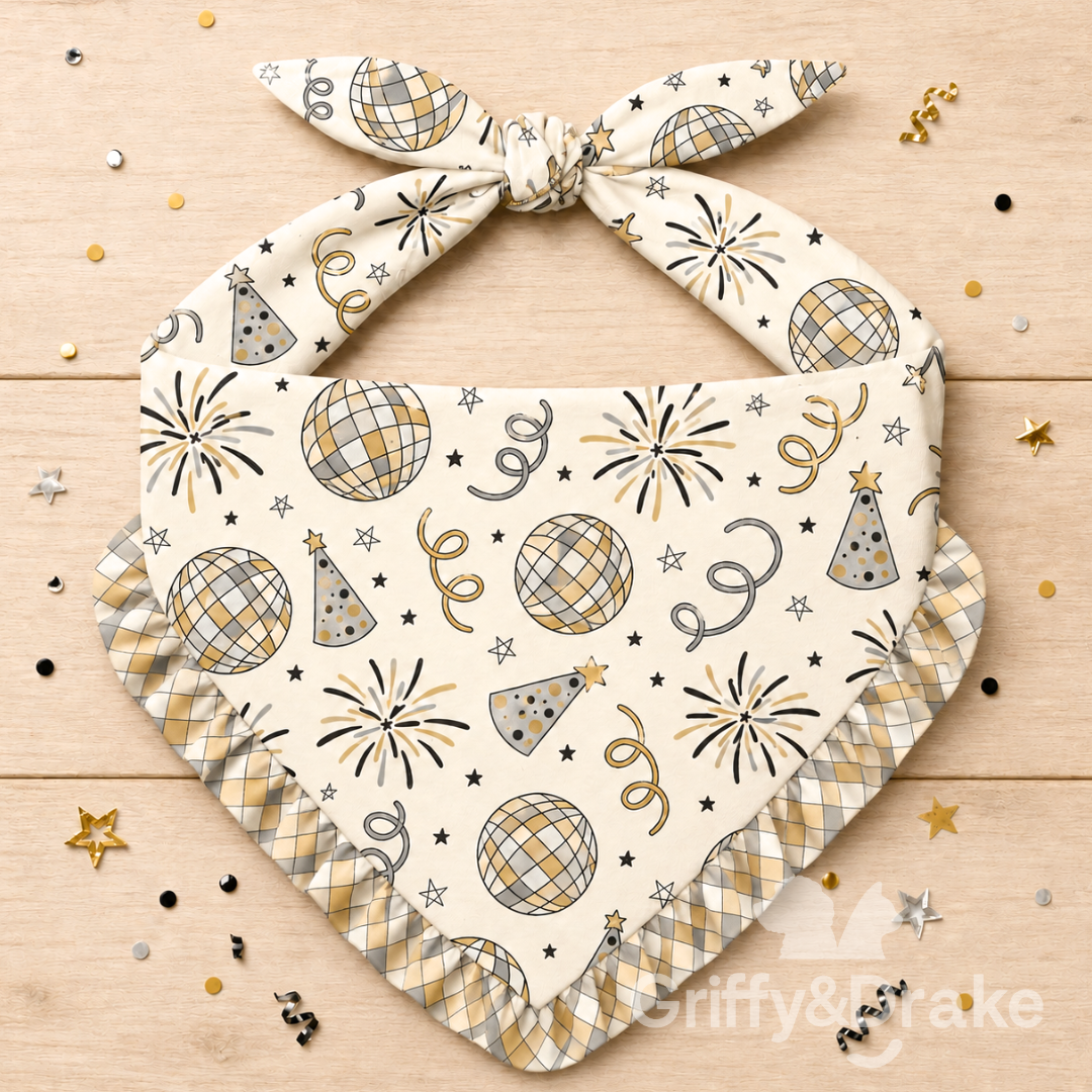 Midnight Magic Ruffle Bandana by Griffy & Drake