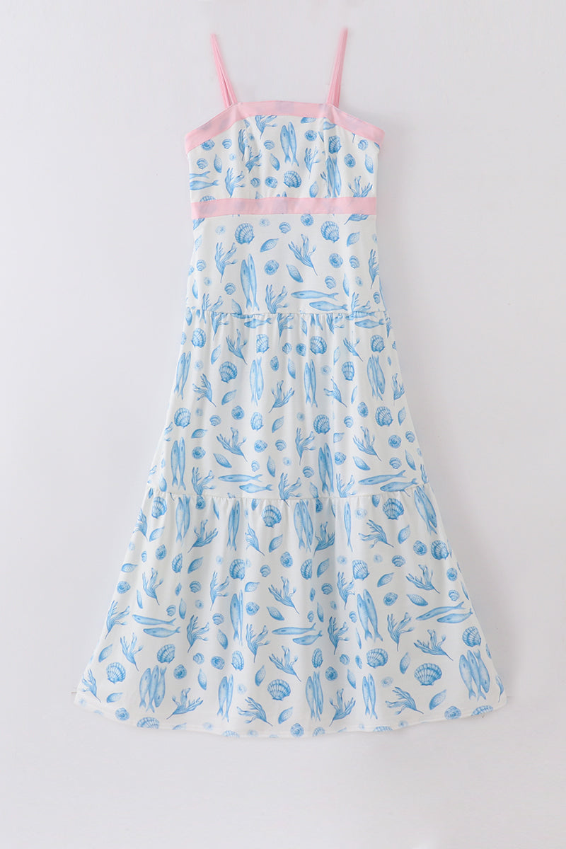 Marine Creature Print Dress