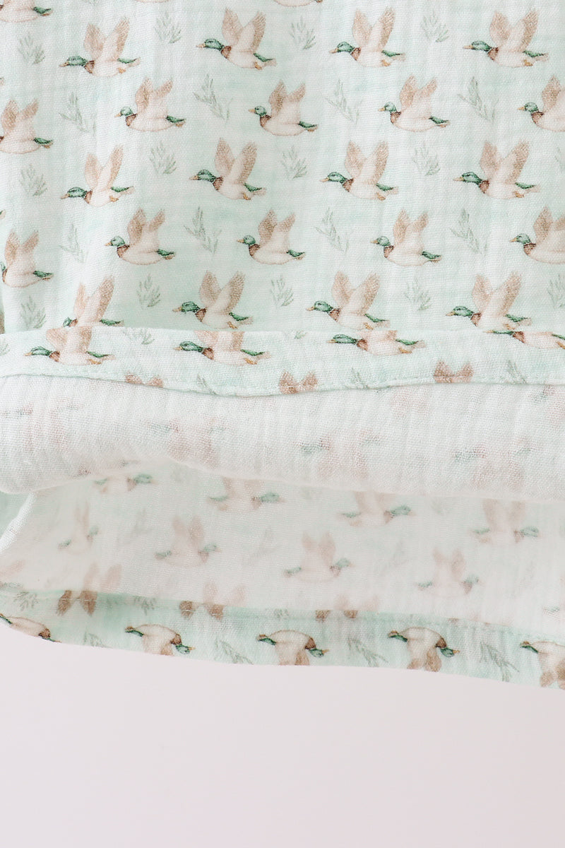 Duck print muslin top on hanger back