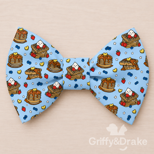 Brunch Buddies Bow Tie by Griffy & Drake - kawaii pancake and waffle print