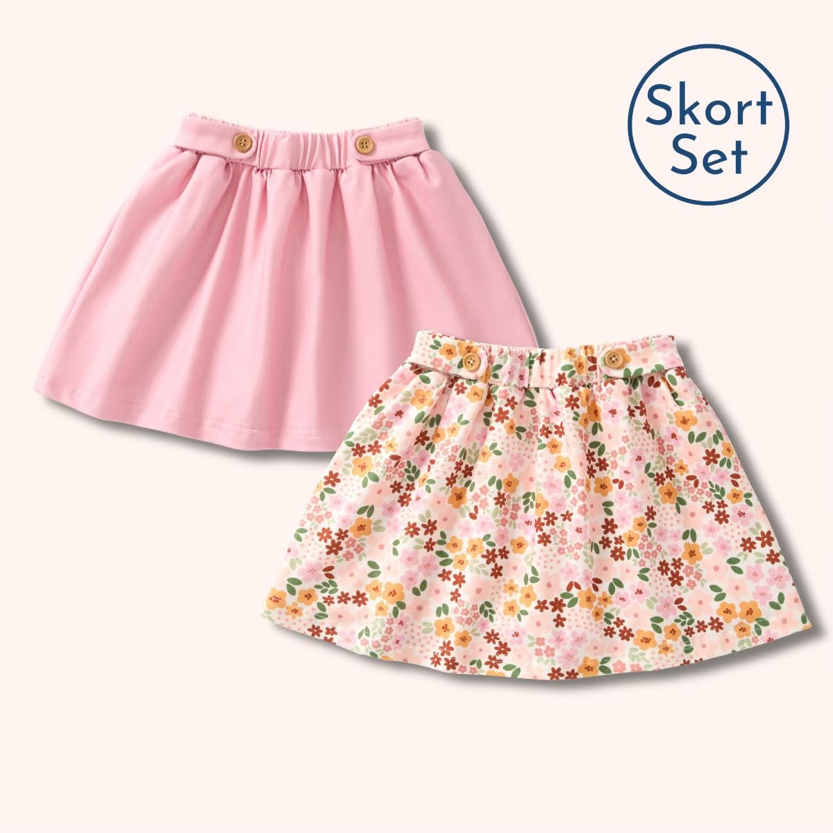 Fall Capsule 2026 Skort - pink and floral set