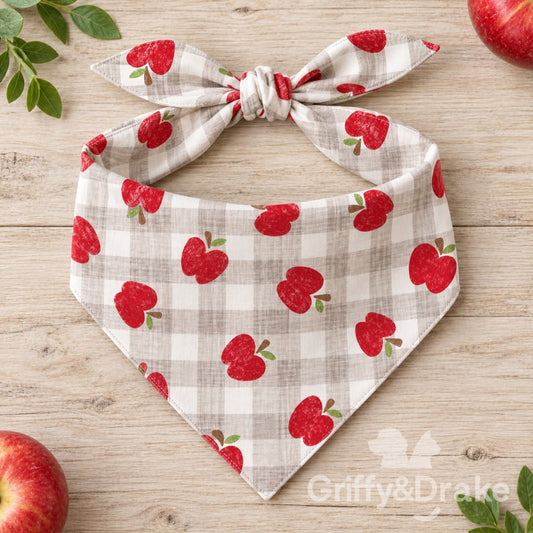 Griffy & Drake Apple of My Eye apple-print bandana