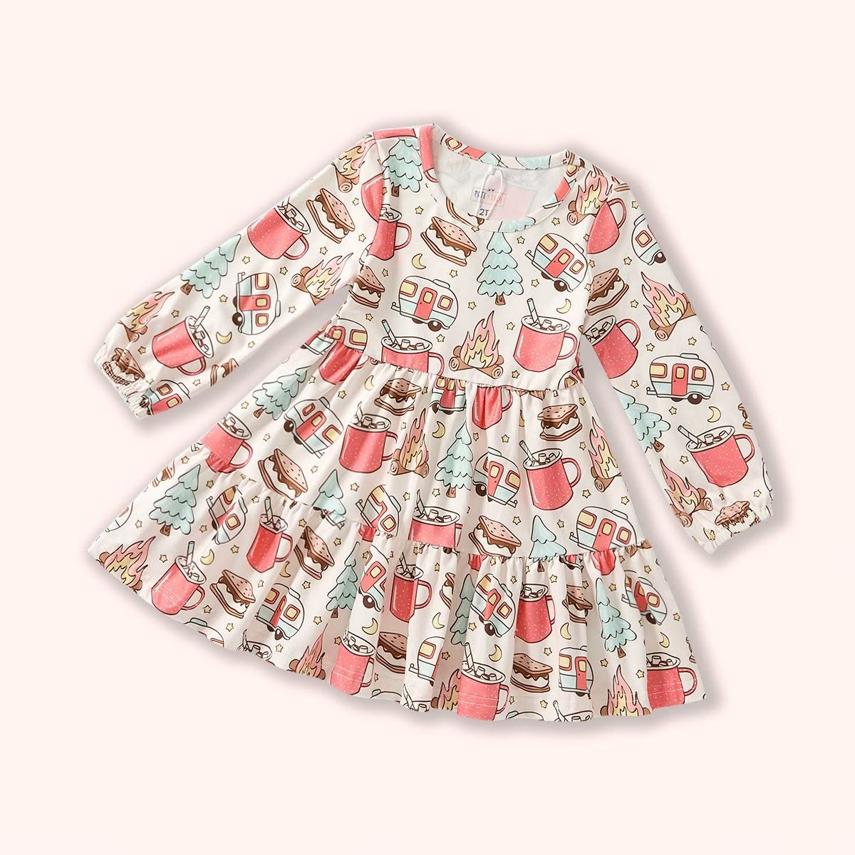 Camping Crew dress flat lay