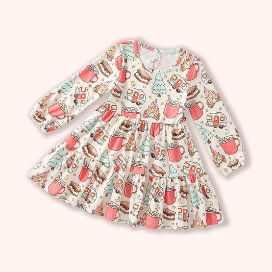 Camping Crew dress flat lay
