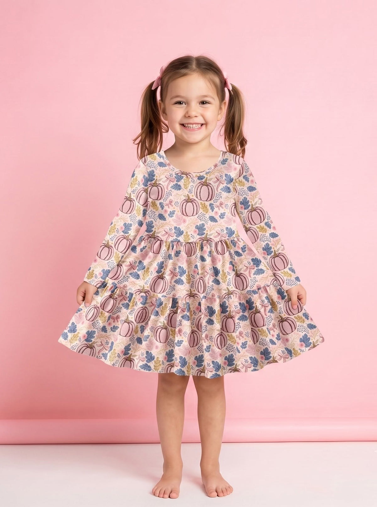 Blush Harvest Dress on model