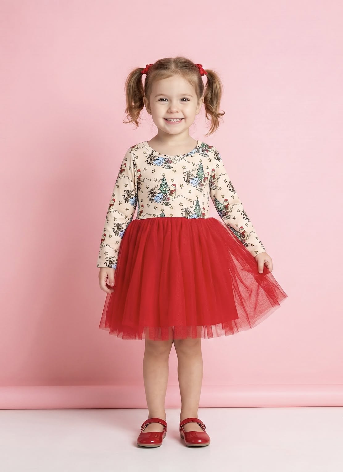 Pete + Lucy Hunny Holiday dress on model