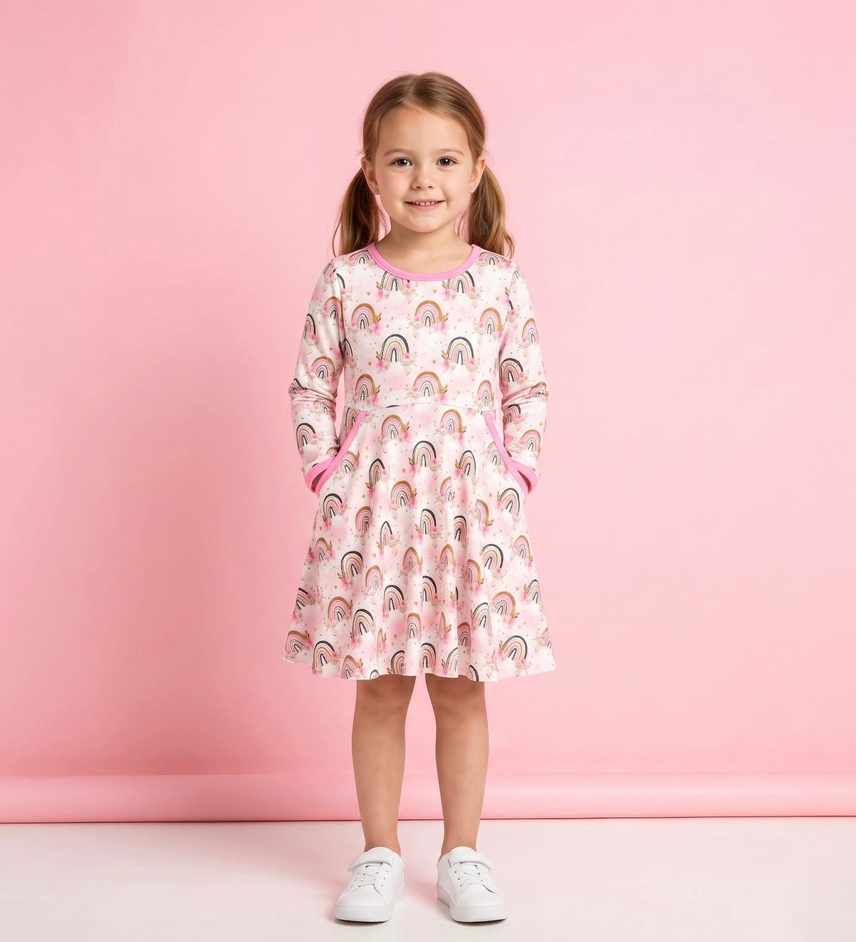 Child wearing the Painted Sky dress