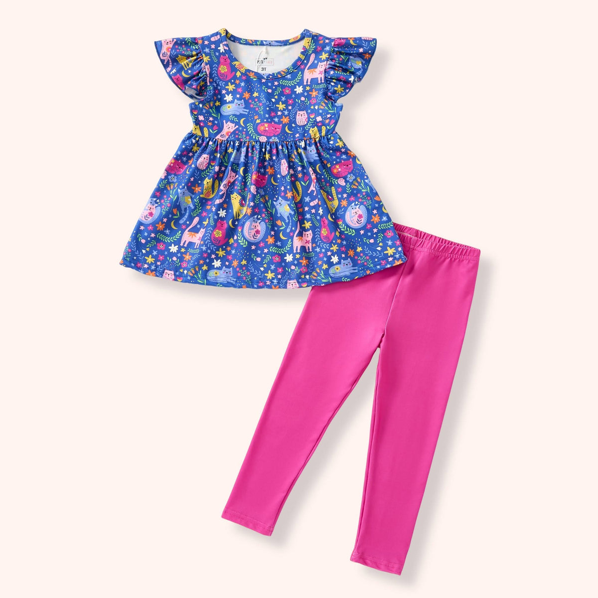 Pete + Lucy Meow Magic 2 Piece Set flat lay