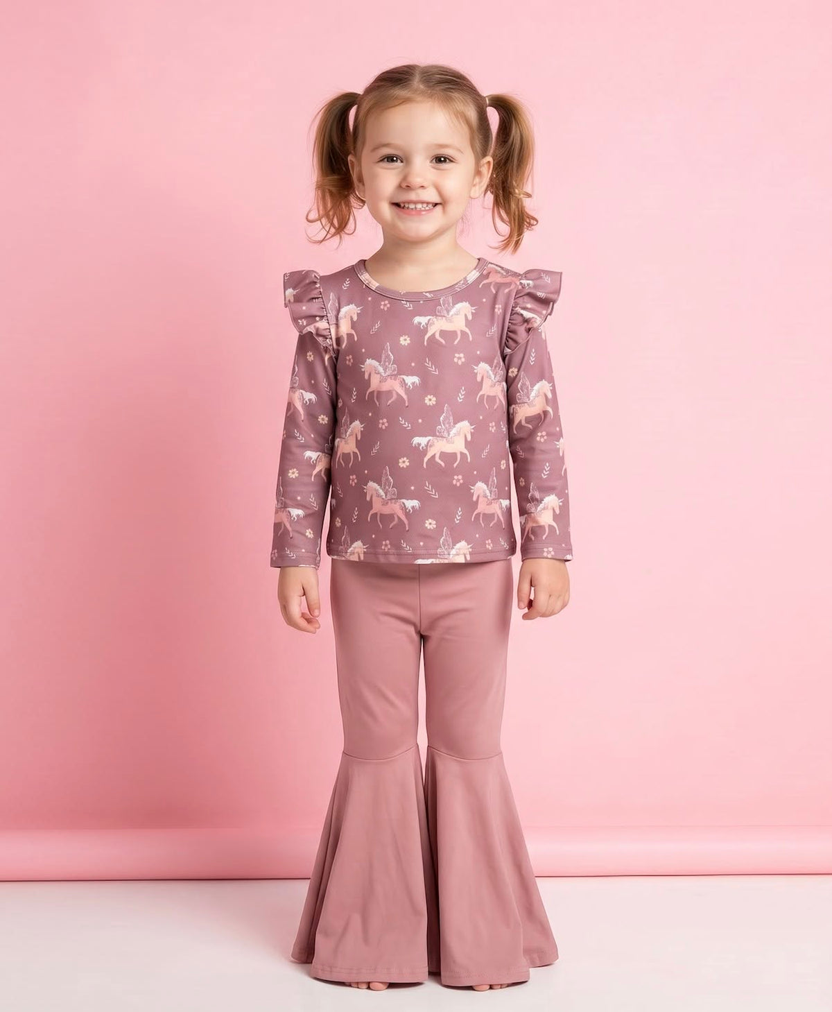 Pete + Lucy Wild Spirit two-piece pant set on model