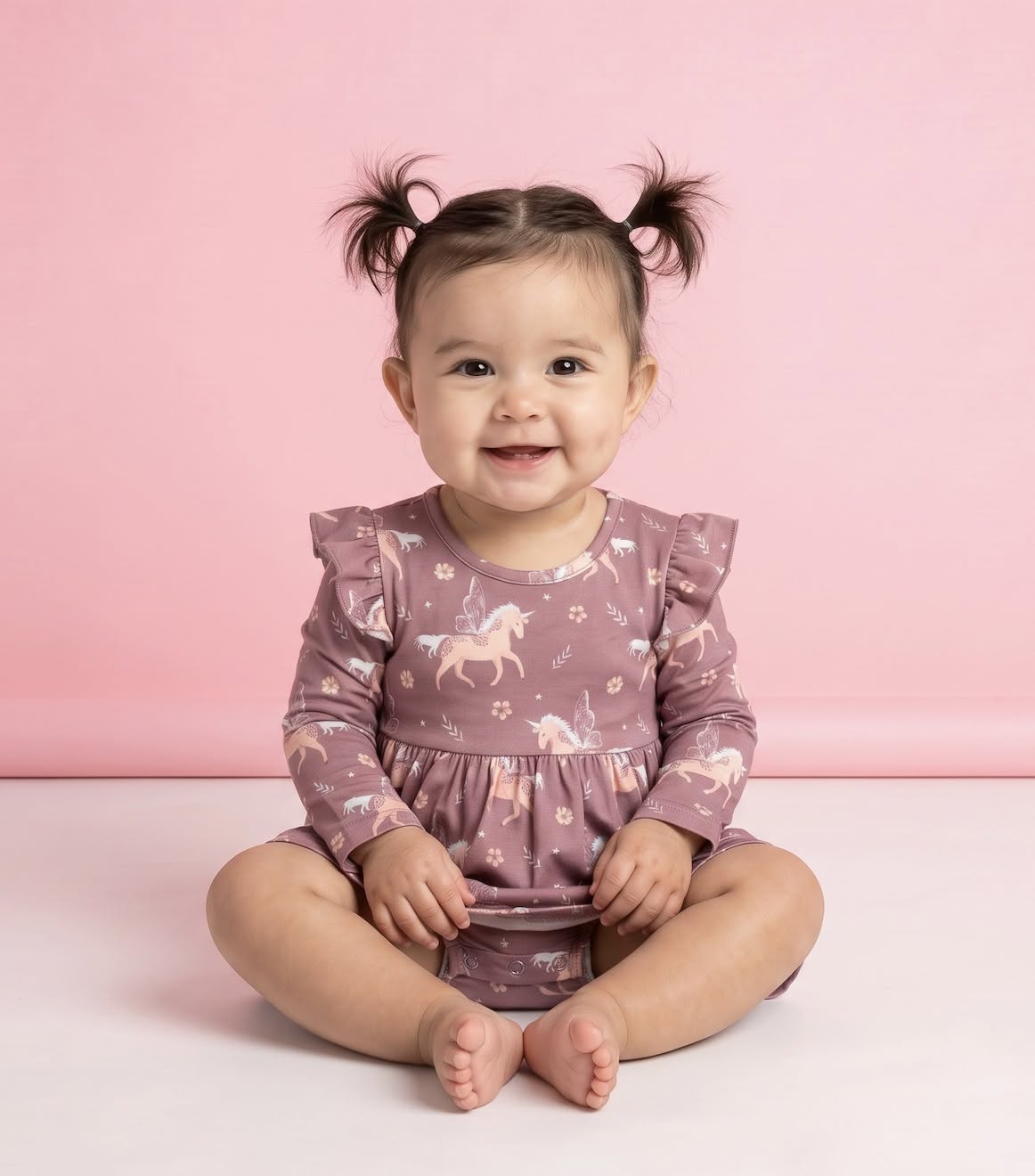 Pete + Lucy Wild Spirit infant romper on baby