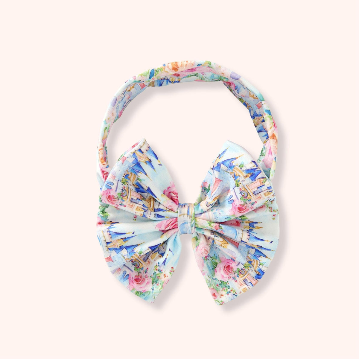 Children’s bow headband in the Once Upon a Time print