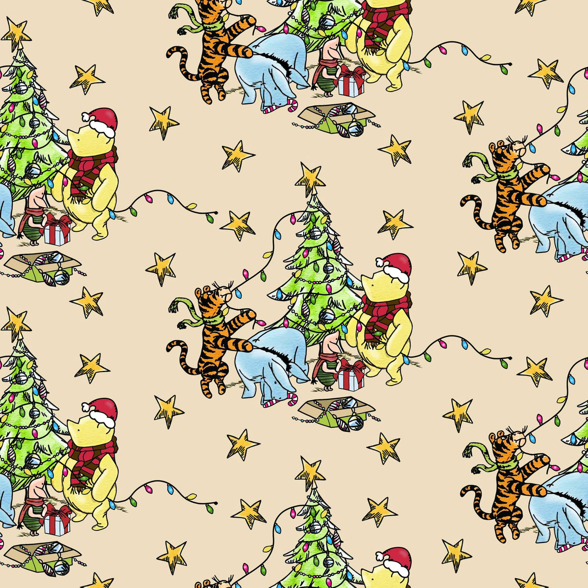 Pete + Lucy Hunny Holiday loungewear fabric pattern