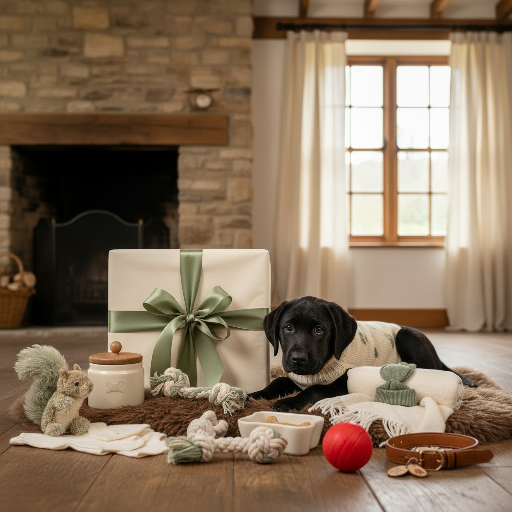 Pet Mystery Box with Black Lab and Toys